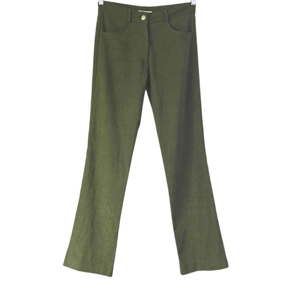 St. John Sport by Marie Gray Olive Green Straight Leg Pants Women’s Size 6